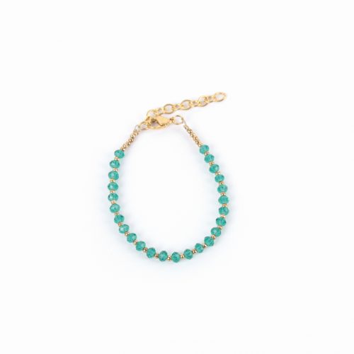 Bracelet Perles turquoises en laiton