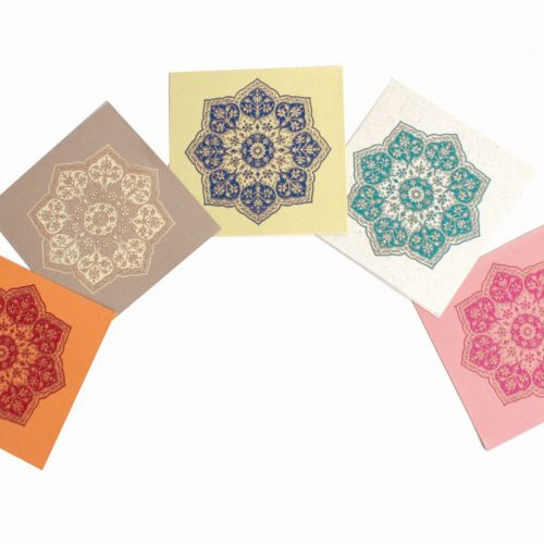 Set de 5 cartes de voeux mandala