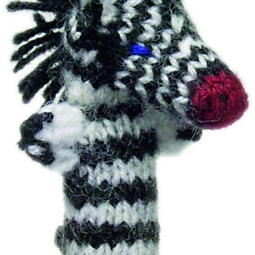 Finger Puppets tricotée « Zèbre »